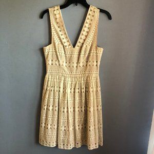 BCBGMaxAzria White Lace Mini Dress